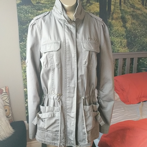 Black Rivet Green Army Jacket -NWOT - Picture 4 of 7